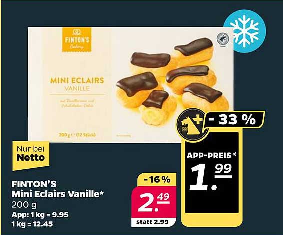 FINTON'S Mini Eclairs Vanille 200 g