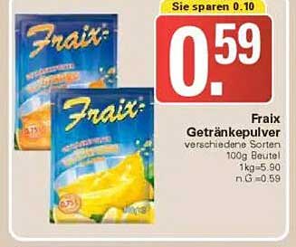 Fraix Getränkepulver verschiedene Sorten 100g Beutel