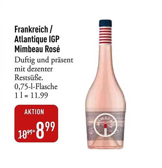 Frankreich / Atlantique IGP Mimbeau Rosé