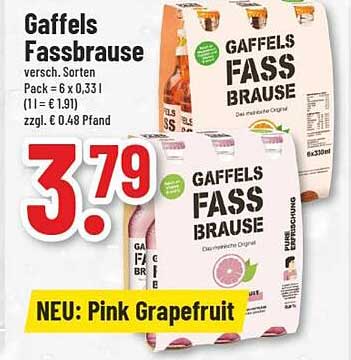 Gaffels Fassbrause – verschiedene Sorten