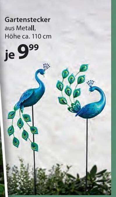 Gartenstecker aus Metall, Höhe ca. 110 cm