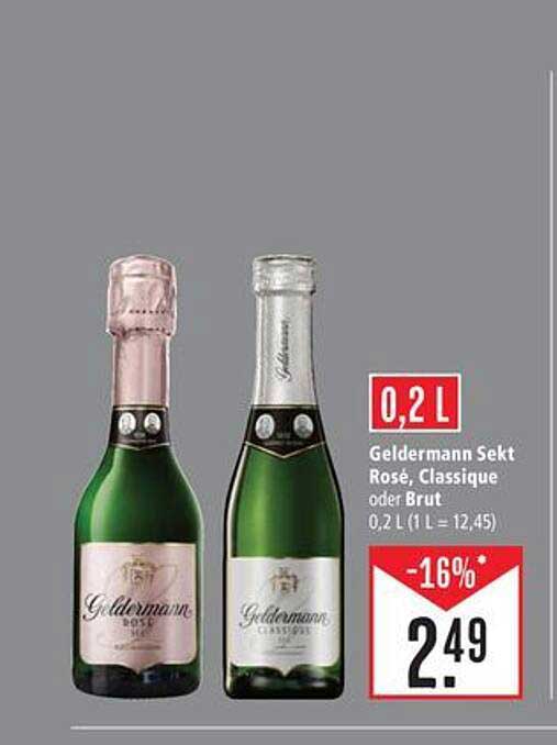 Geldermann Sekt Rosé, Classique oder Brut 0,2 L