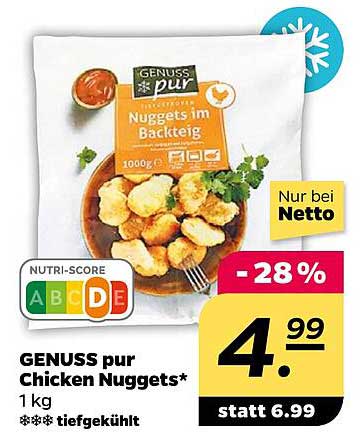 GENUSS pur Chicken Nuggets* 1 kg