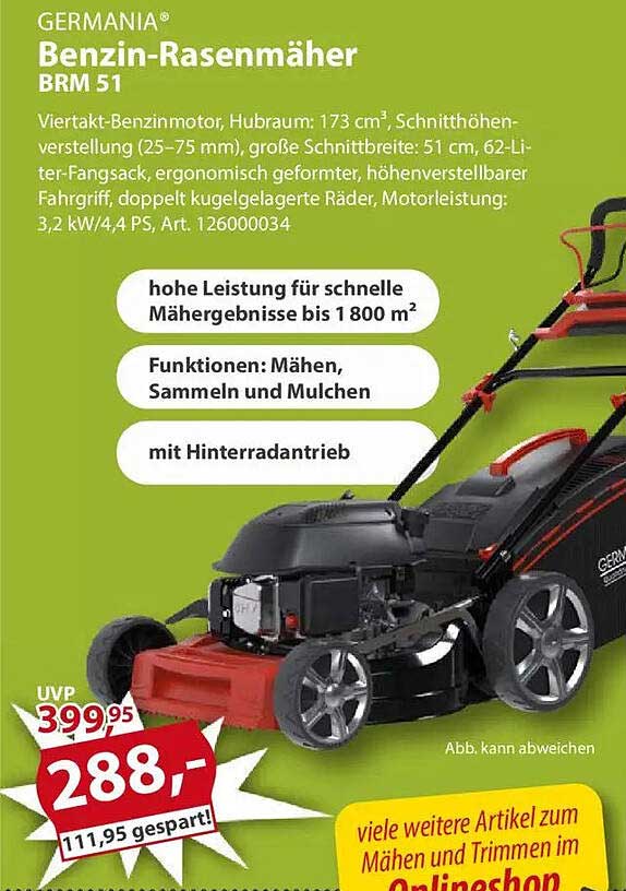 GERMANIA Benzin-Rasenmäher BRM 51