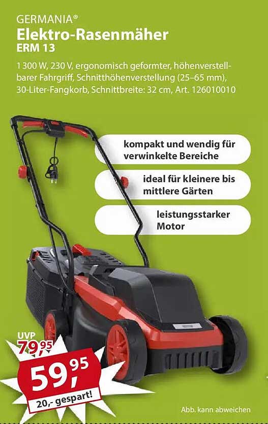 GERMANIA Elektro-Rasenmäher ERM 13