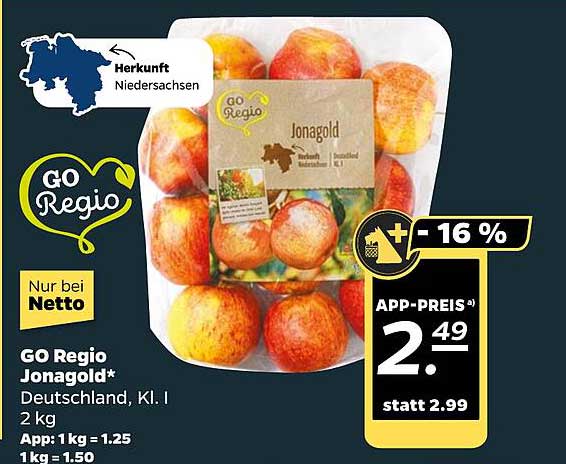 GO Regio Jonagold Äpfel, 2 kg