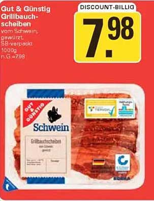 Gut & Günstig Grillbauchscheiben - 100g