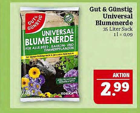 Gut & Günstig Universal Blumenerde 35 Liter Sack