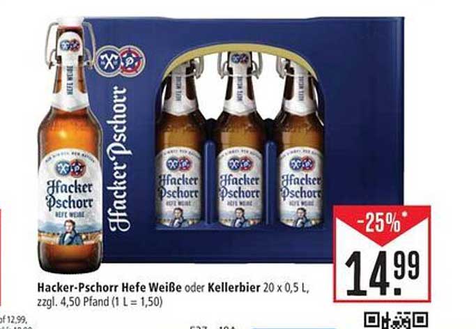 Hacker-Pschorr Hefe Weißbier oder Kellerbier 20 x 0,5 L