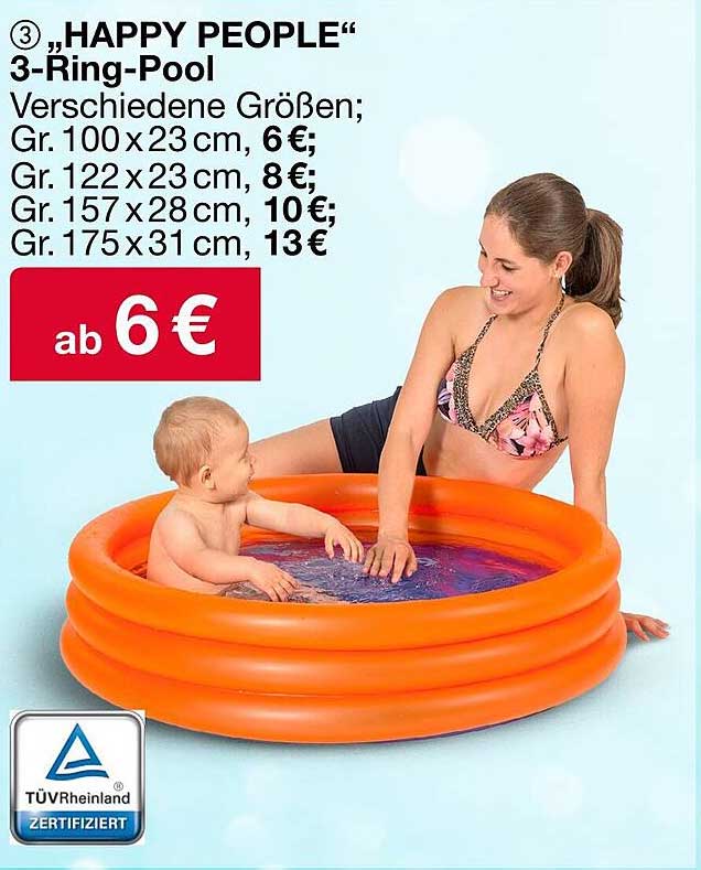 "HAPPY PEOPLE" 3-Ring-Pool
