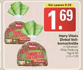 Harry Vital+ Dinkel Vollkornscheiben 300g