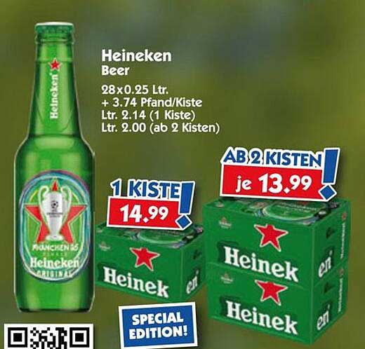 Heineken Bier 28 x 0,25 Ltr. (Sonderedition)
