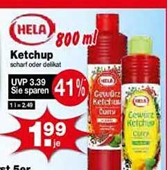 Hela Ketchup 800 ml - scharf oder delikat