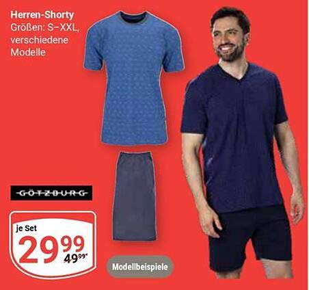 Herren-Shorty von Götzburg – Set aus T-Shirt und Shorts