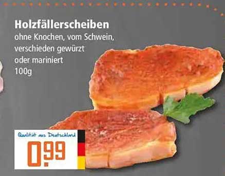 Holzfällerscheiben ohne Knochen, vom Schwein, verschieden gewürzt oder mariniert