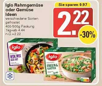 Iglo Rahmgemüse oder Gemüse Ideen 400-500g, verschiedene Sorten