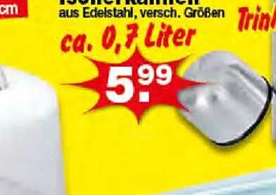 Isolierkanne aus Edelstahl, verschiedene Größen