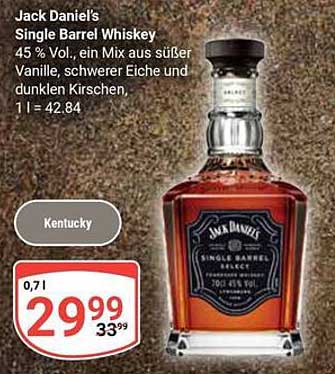 Jack Daniel's Single Barrel Whiskey