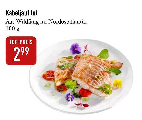 Kabeljaufilet aus Wildfang im Nordostatlantik