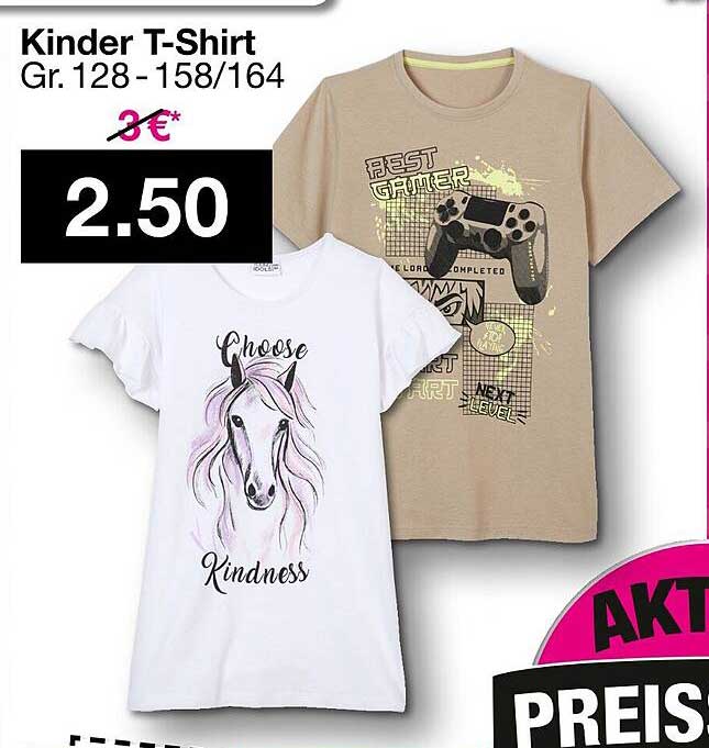 Kinder T-Shirt Gr. 128-158/164