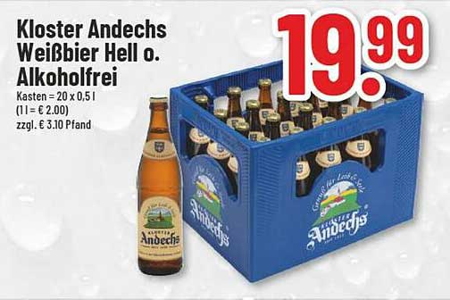 Kloster Andechs Weißbier Hell o. Alkoholfrei