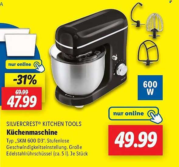 Küchenmaschine SILVERCREST® KITCHEN TOOLS SKM 600 D3