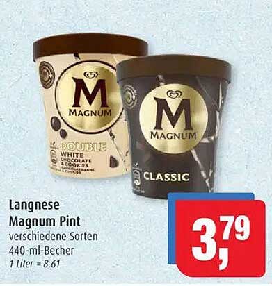 Langnese Magnum Pint verschiedene Sorten 440-ml-Becher