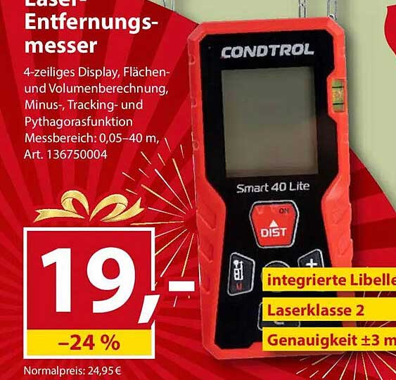 Laser-Entfernungsmesser CONDTROL Smart 40 Lite
