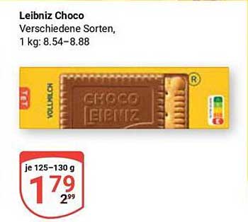 Leibniz Choco - Verschiedene Sorten, 125-130 g