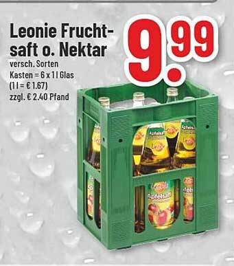 Leonie Fruchtsaft o. Nektar, Kasten 6 x 1 l