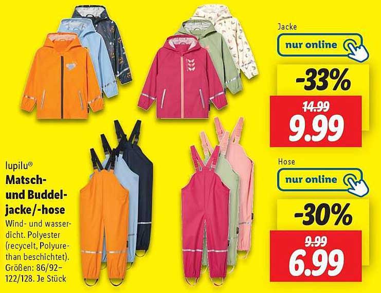 lupilu® Matsch- und Buddeljacke/-hose