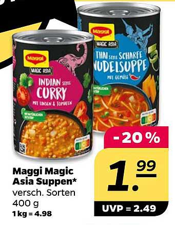Maggi Magic Asia Suppen – Verschiedene Sorten