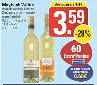 Maybach Weine - verschiedene Sorten, Deutschland, trocken oder lieblich