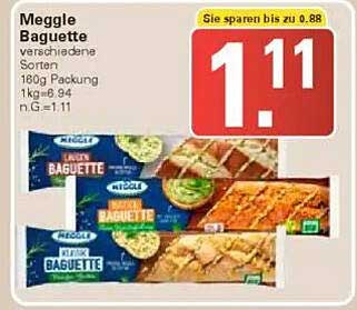 Meggle Baguette verschiedene Sorten 180g Packung