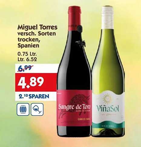 Miguel Torres versch. Sorten trocken, Spanien