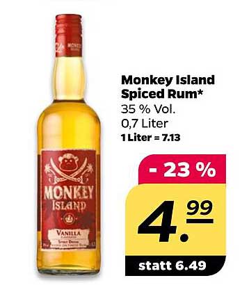Monkey Island Spiced Rum 0,7 Liter - 35 % Vol.