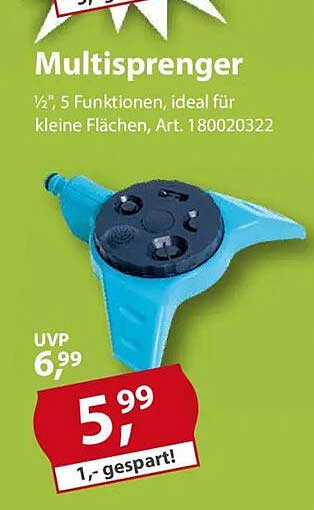 Multisprenger ½" - 5 Funktionen, ideal für kleine Flächen