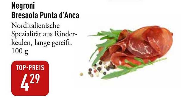 Negroni Bresaola Punta d’Anca