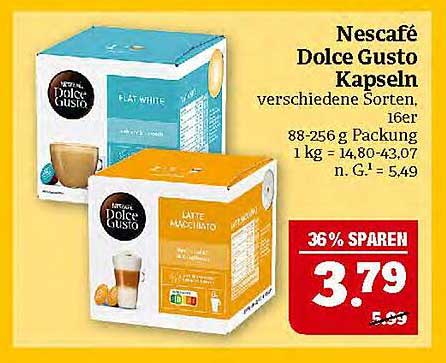 Nescafé Dolce Gusto Kapseln verschiedene Sorten, 16er