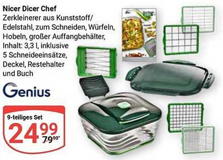 Nicer Dicer Chef – 9-teiliges Set