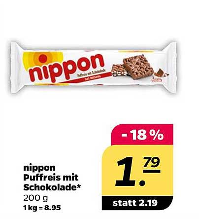 nippon Puffreis mit Schokolade 200 g