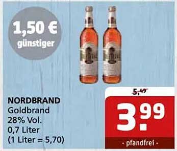 NORDBRAND Goldbrand 28% Vol. - 0,7 Liter