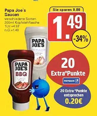 Papa Joe's Saucen 300ml verschiedene Sorten