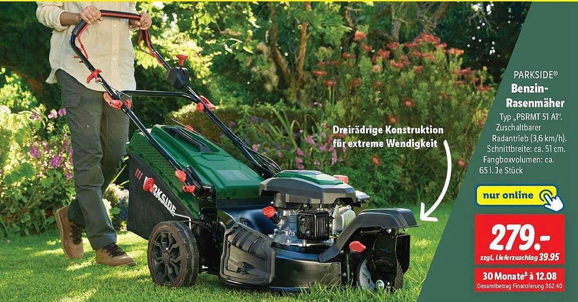 PARKSIDE® Benzin-Rasenmäher Typ PBRMT 51 A1