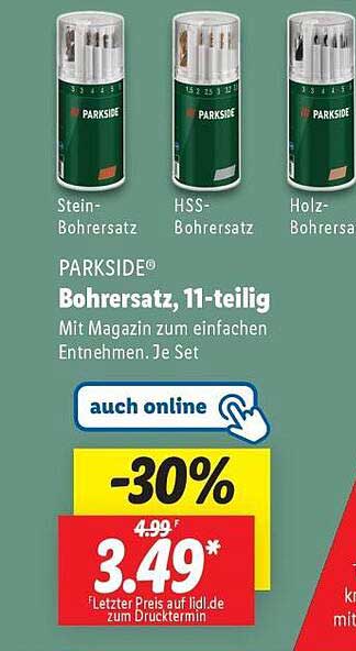 PARKSIDE® Bohrersatz, 11-teilig