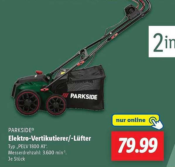 PARKSIDE® Elektro-Vertikutierer/-Lüfter Typ PELV 1800 A1