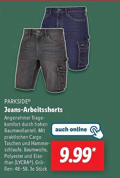 PARKSIDE® Jeans-Arbeitsshorts
