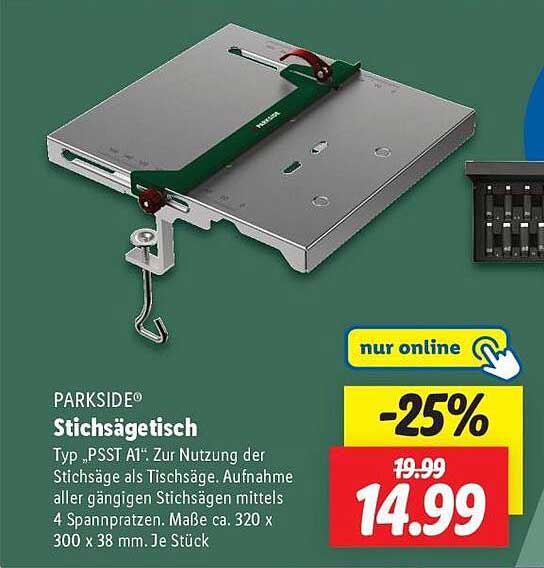 PARKSIDE® Stichsägetisch Typ „PSST A1“ - jetzt nur 14,99 €!