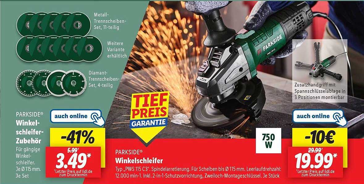 PARKSIDE® Winkelschleifer-Zubehör 11-teilig