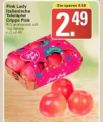 Pink Lady Italienische Tafeläpfel Cripps Pink